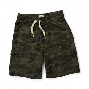 Camo Cargo Shorts with Drawstring